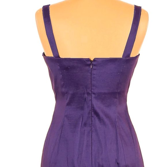 NWT Calvin Klein Purple Sleeveless Square Neck Sheath Dress - Picture 4 of 8
